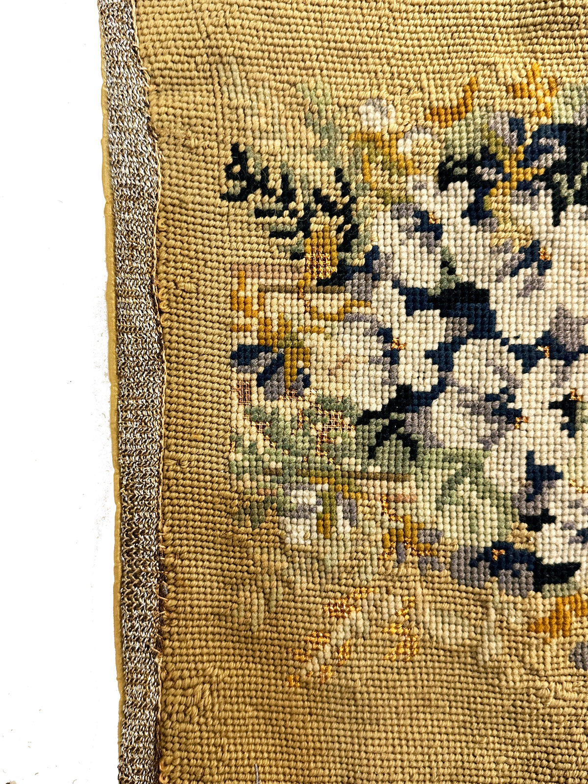 19th Century French Needlepoint Pillowcase ID: 853