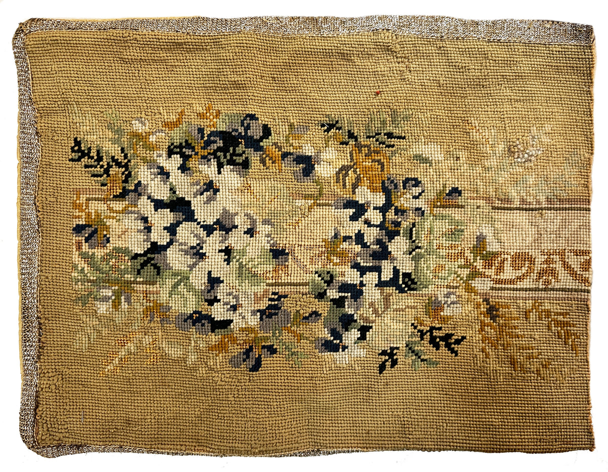19th Century French Needlepoint Pillowcase ID: 853