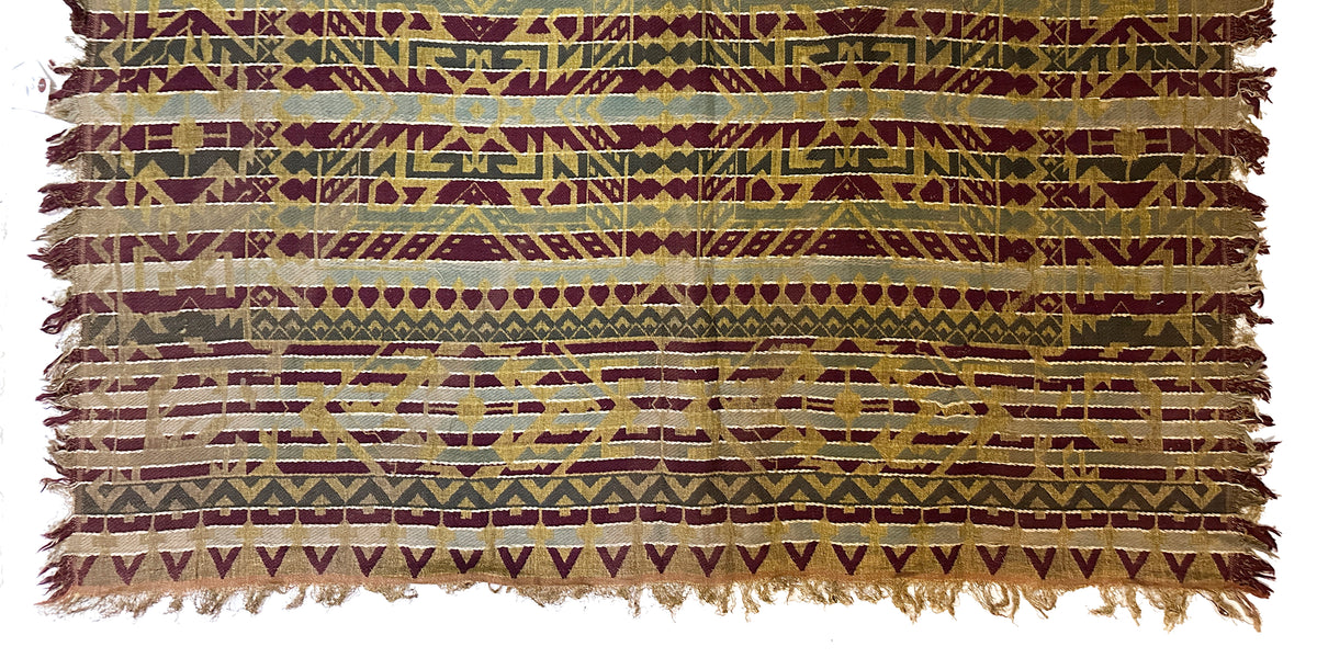 19th C. American Woven Textile (damaged) ID: 874
