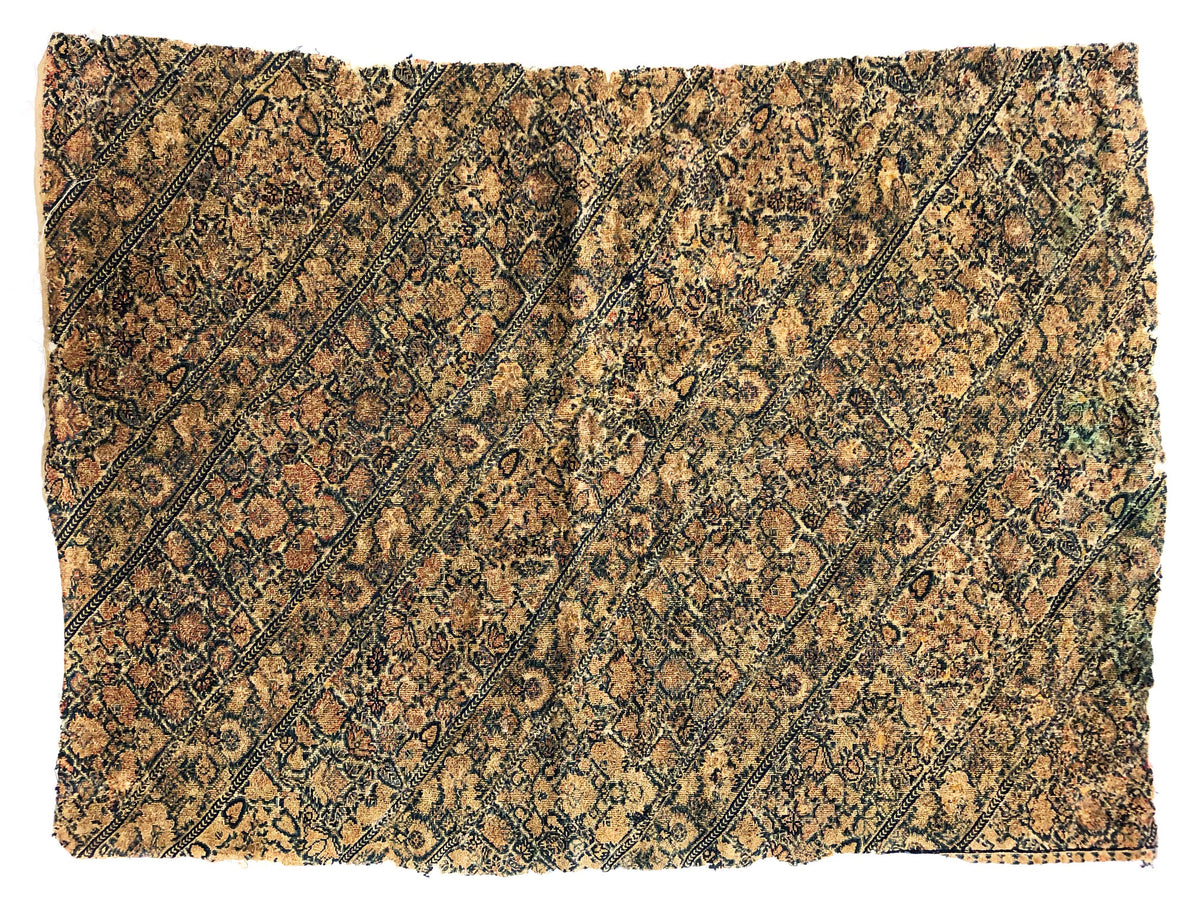 16th Century Italian Embroidery on Silk Coverlet ID: M0619-02