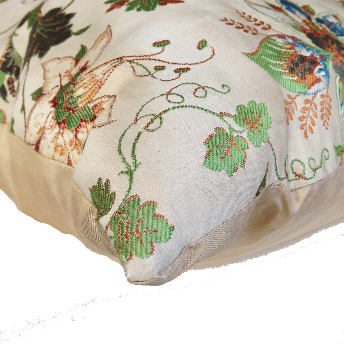 18th Century French Silk Embroidery Pillow ID: P1090