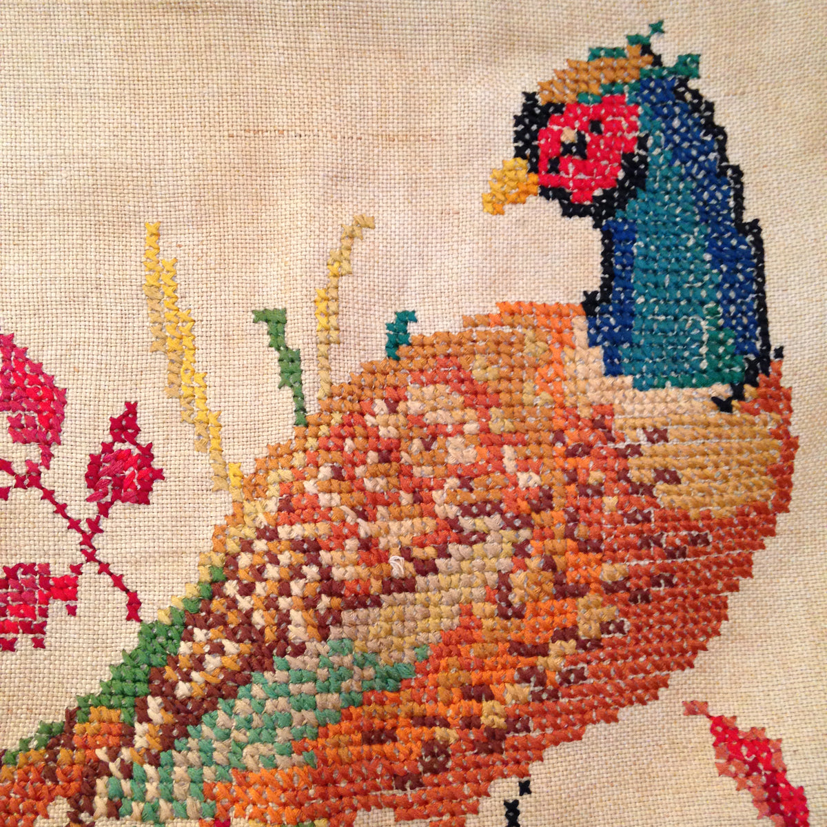 19th Century American Needlework Pillowcase ID: P160811