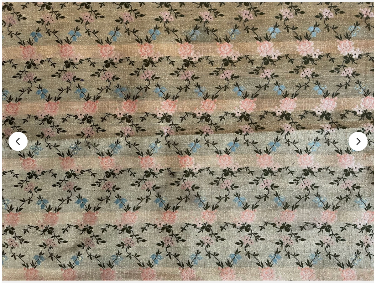 19th Century French Silk Embroidery Pillowcase