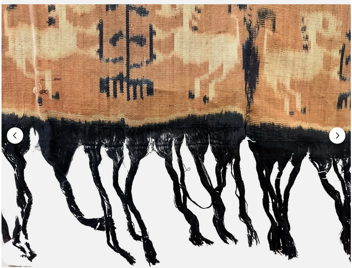Indonesian Hinggi Ikat Woven Throw