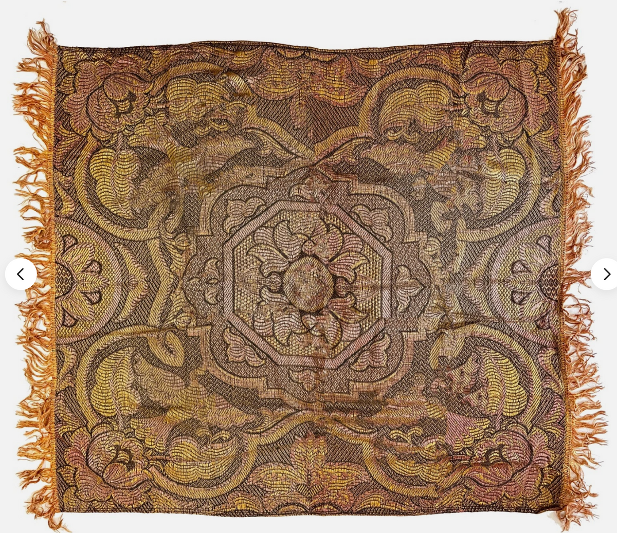 20th Century American Silk Woven Tablecover