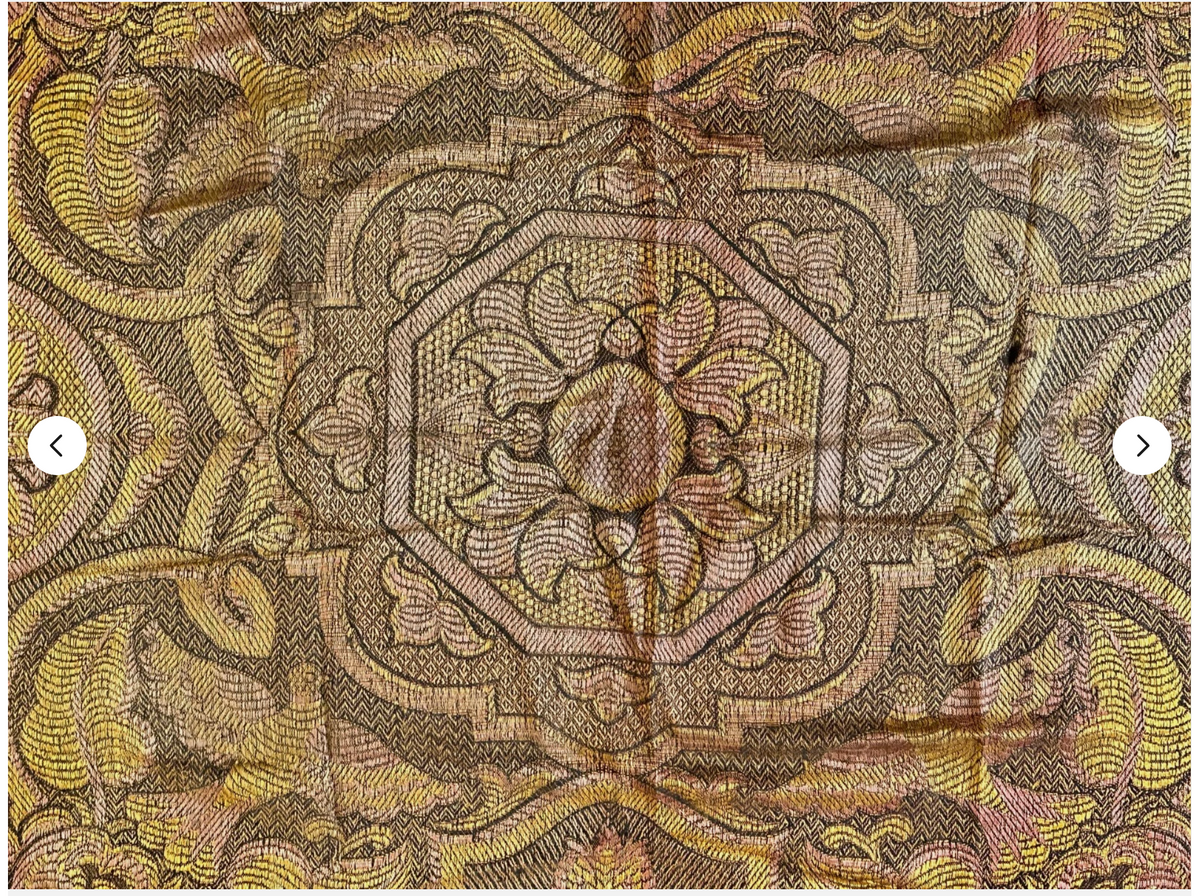 20th Century American Silk Woven Tablecover