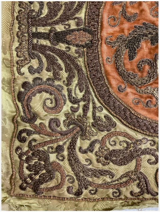 18th Century European Embroidery on Silk