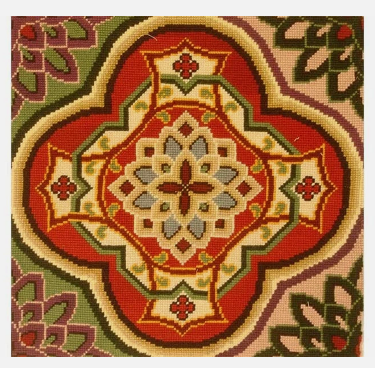 Antique Needlepoint Pillowcase