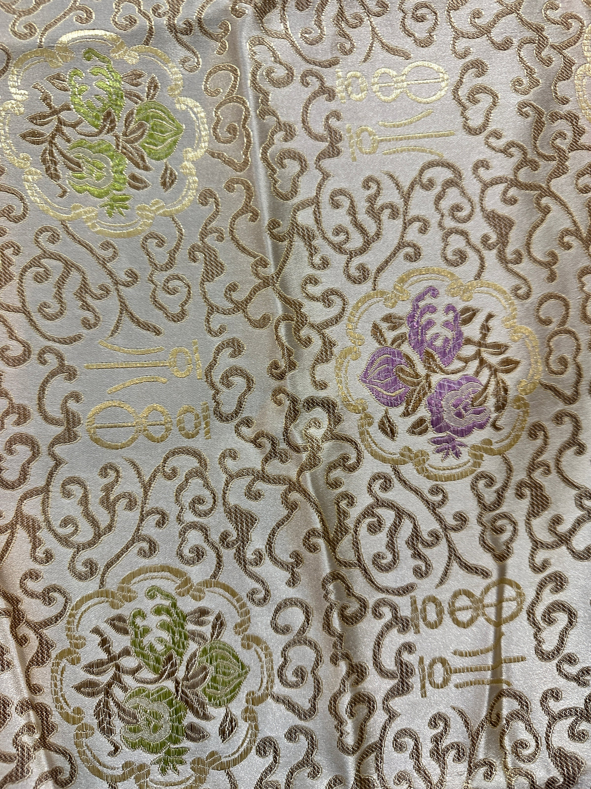 19th Century Chinese Silk Fabric ID: T030701