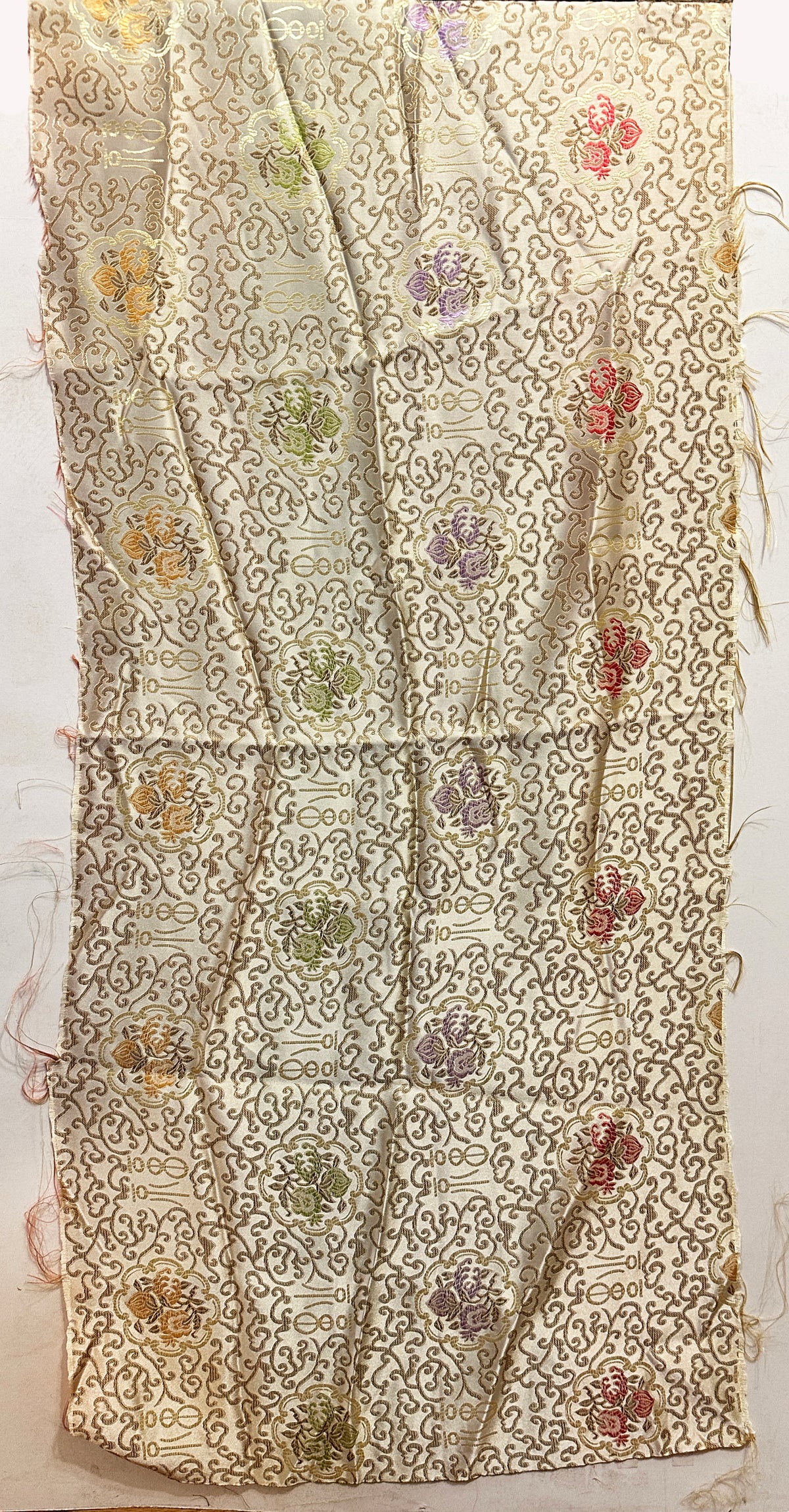 19th Century Chinese Silk Fabric ID: T030701