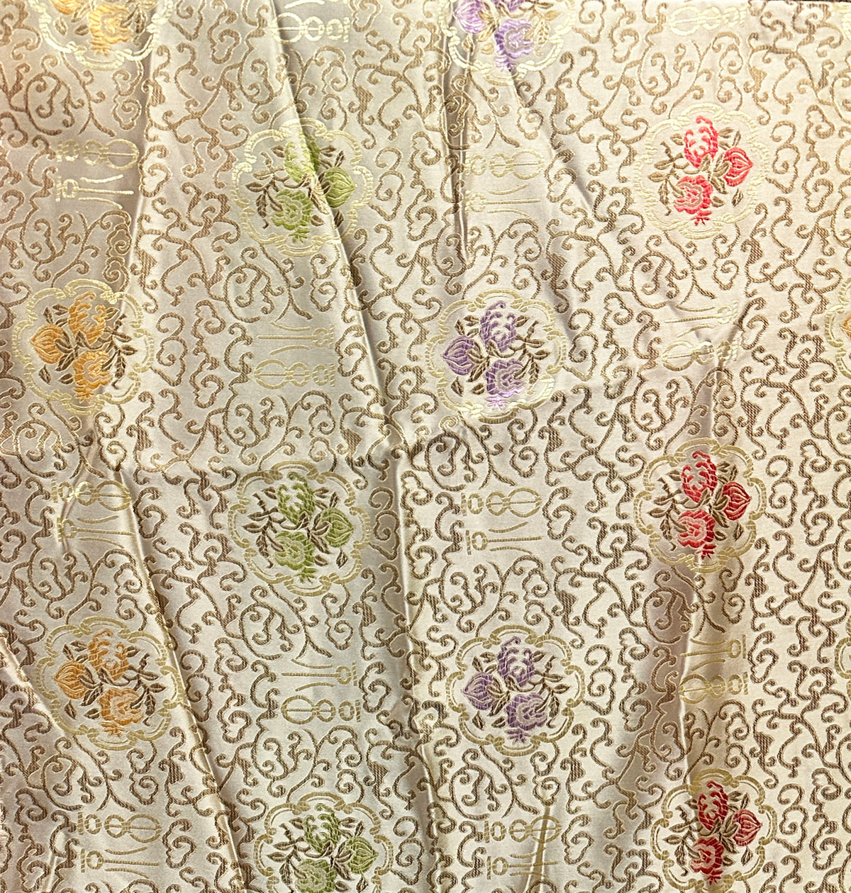 19th Century Chinese Silk Fabric ID: T030701