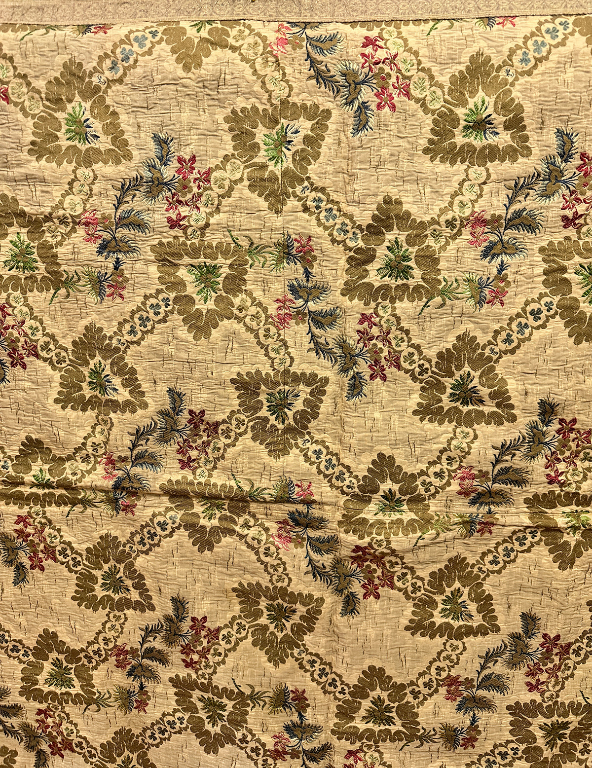 18th Century French Silk Embroidery ID: T032401