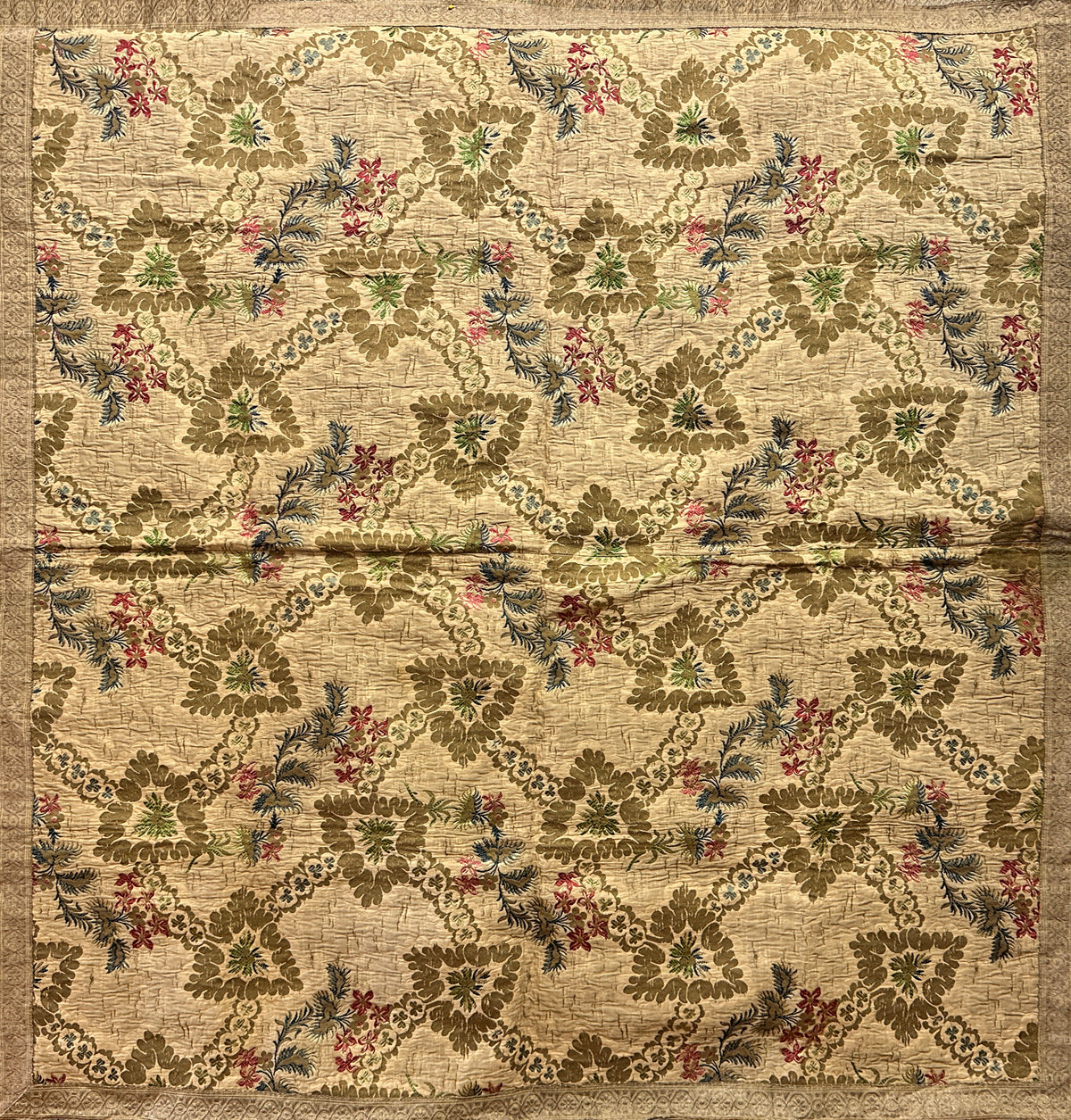18th Century French Silk Embroidery ID: T032401