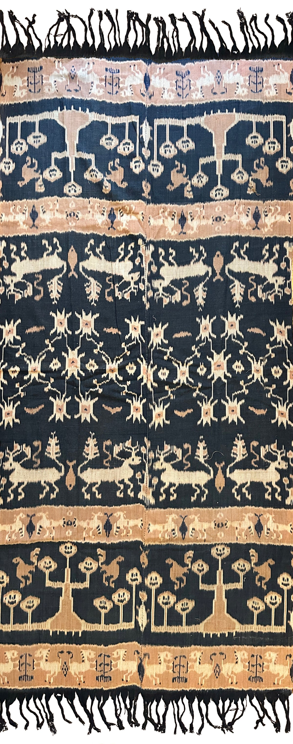 Indonesian Hinggi Ikat Woven Throw ID: T072402