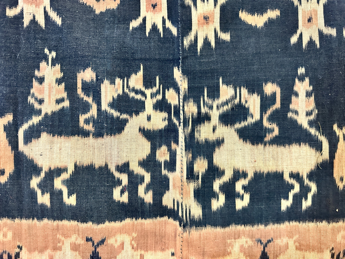 Indonesian Hinggi Ikat Woven Throw ID: T072402