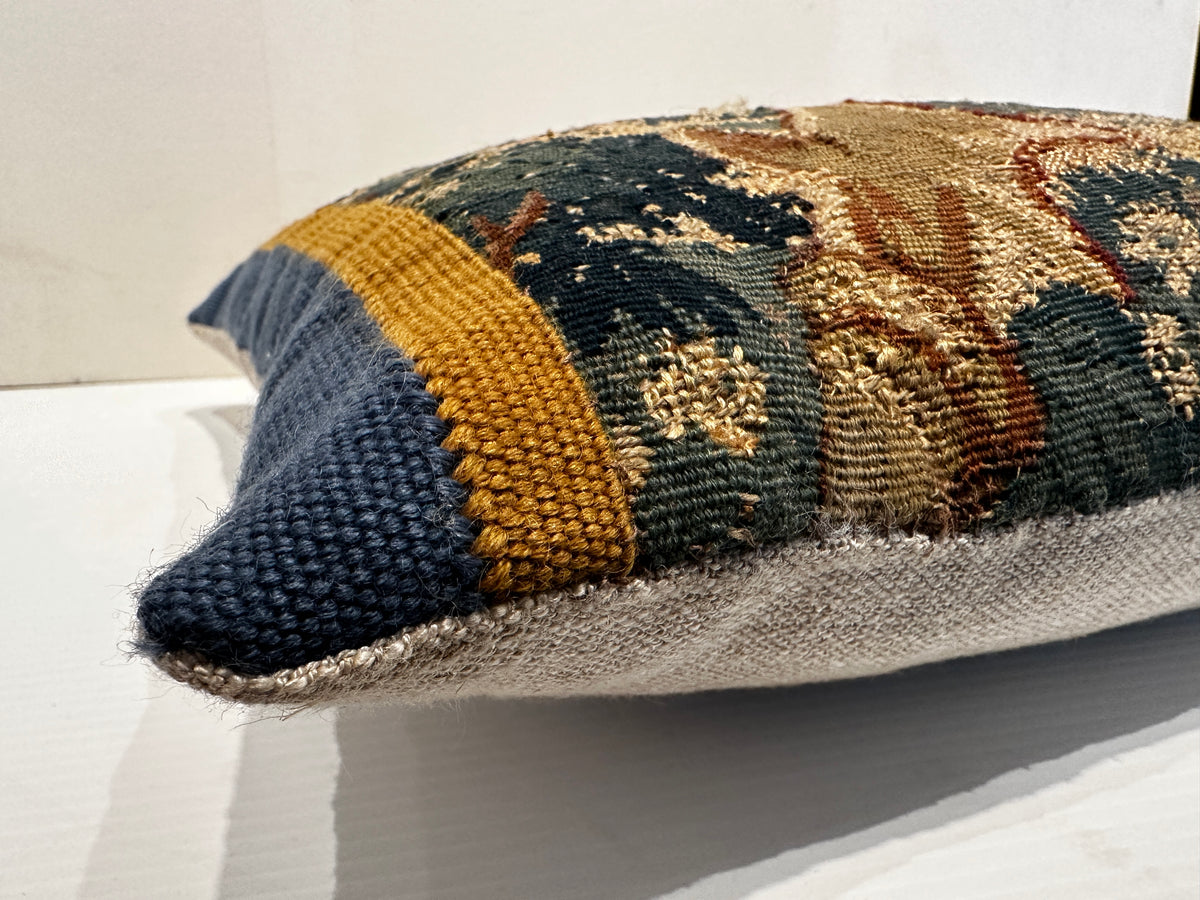 16th Century Brussel Tapestry Fragment Pillow ID: 122619-06