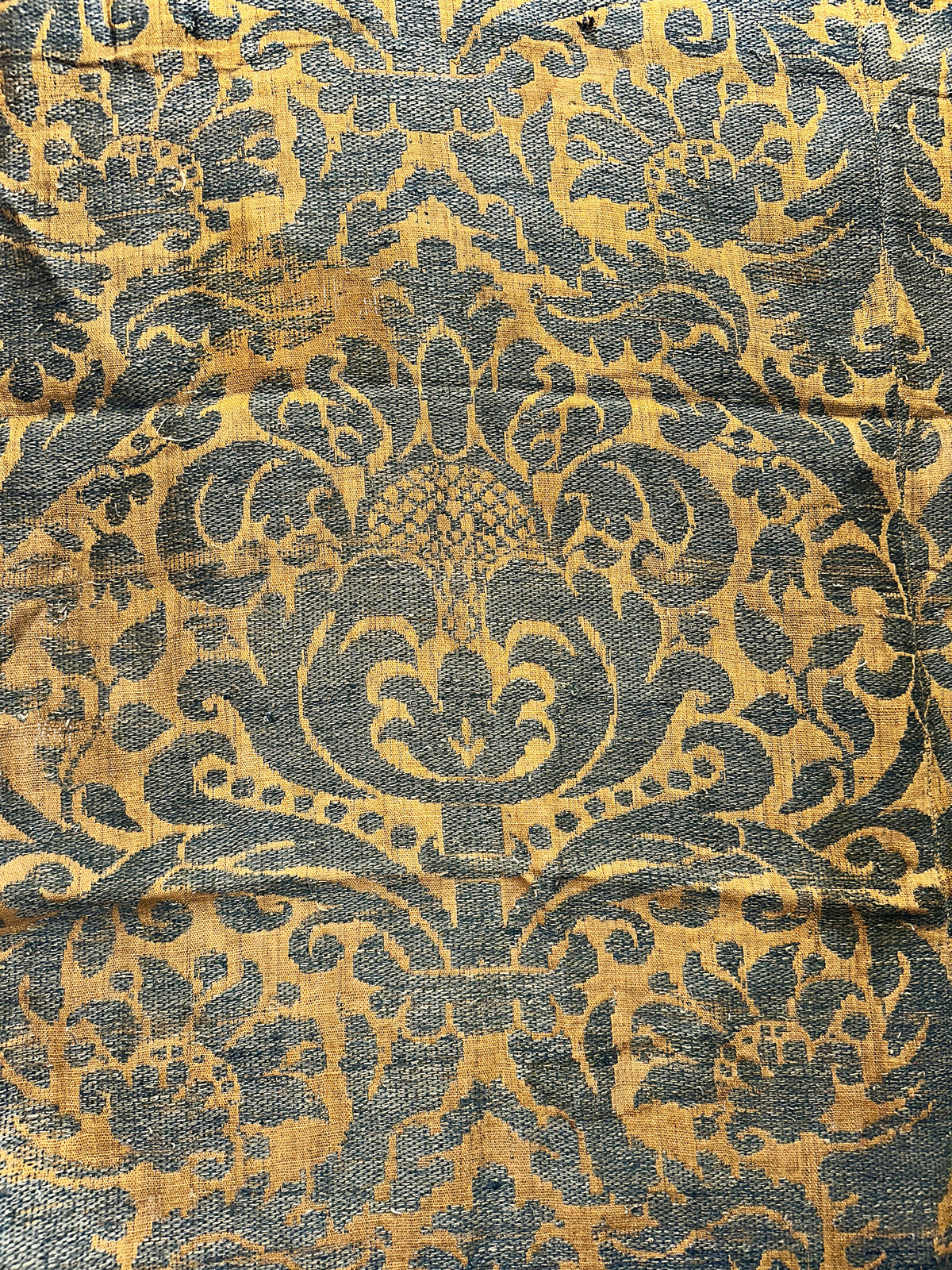 18th Century Italian Linen and Silk Woven Textile ID: 3015