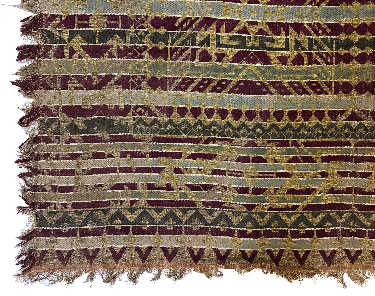 19th C. American Woven Textile (damaged) ID: 874