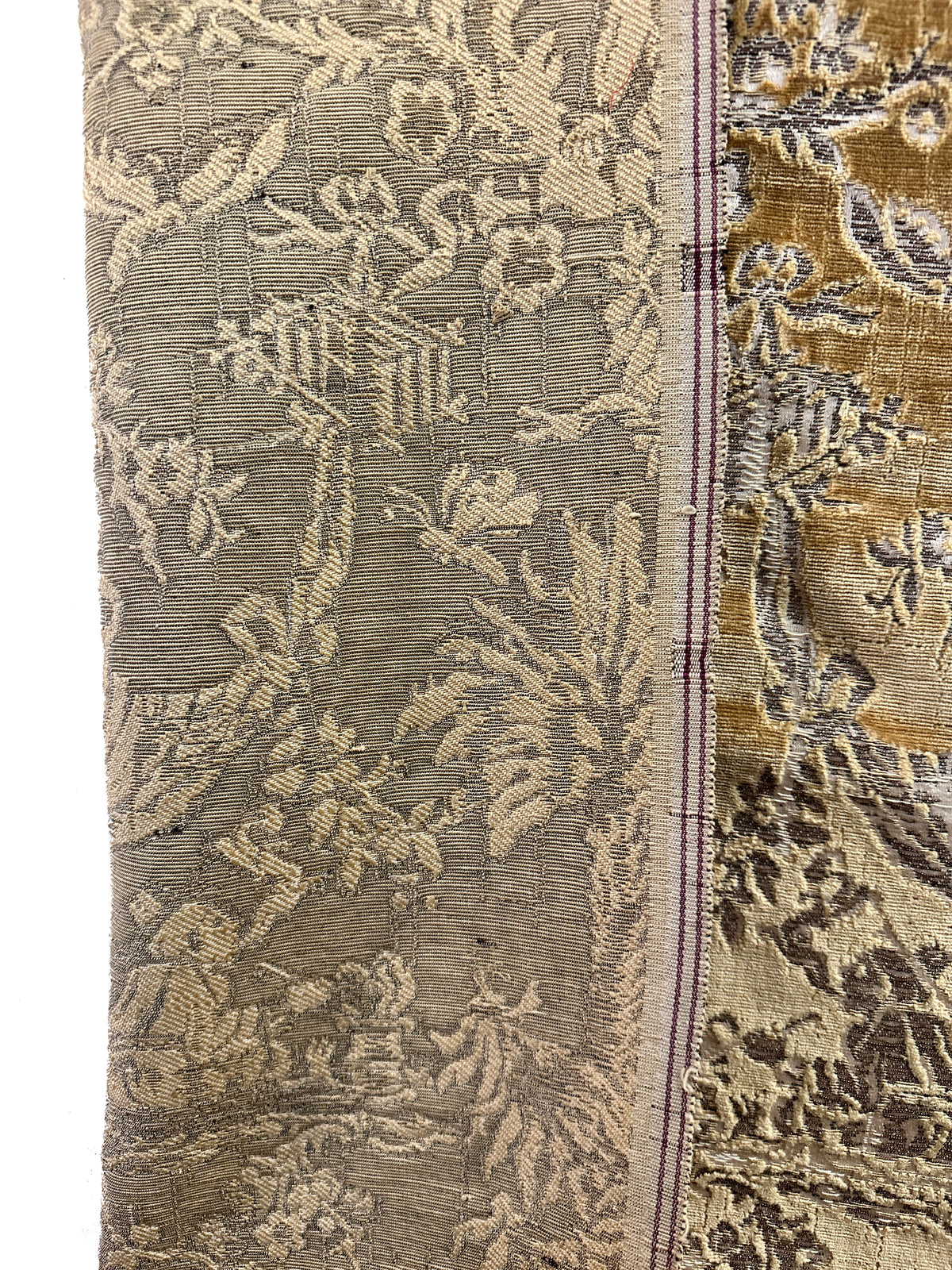 17th Century Italian Velvet with Metallic Thread ID: L099