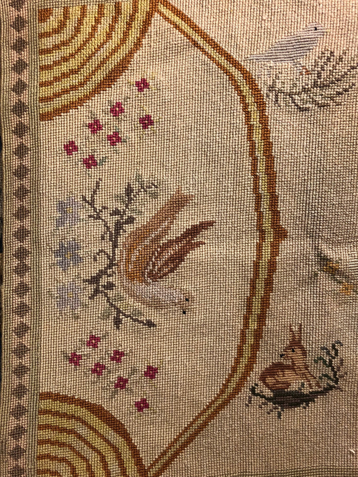 19th Century American Needlepoint ID: M107