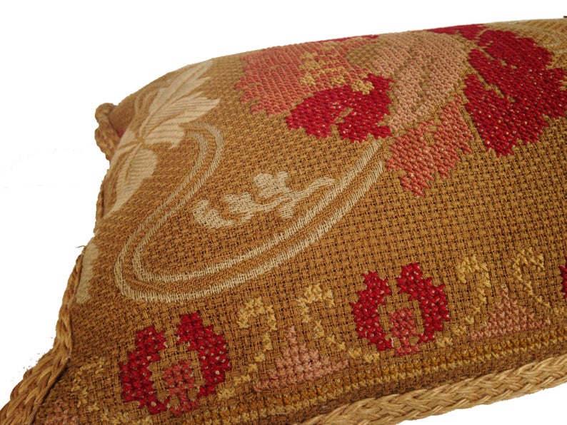 19th Century American Needlepoint Pillow ID: P160805