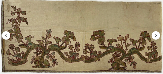 18th Century French Embroidery on Brocade
