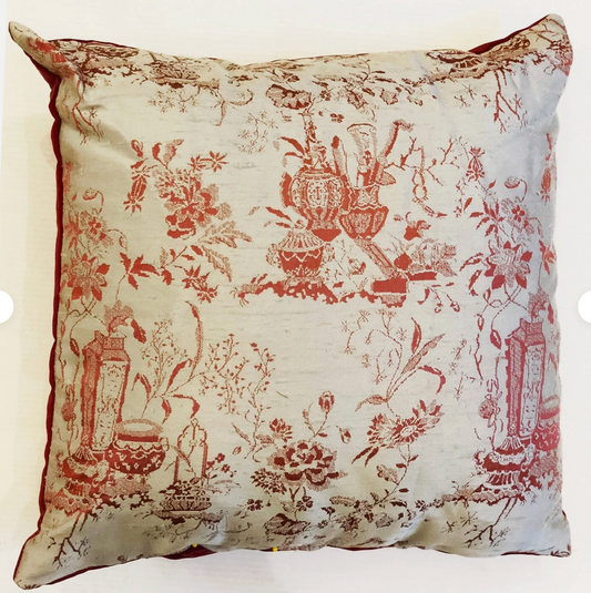 19th Chinese Silk Pillow