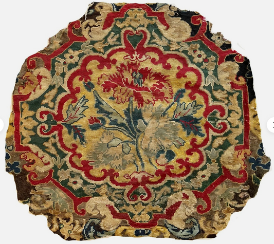 19th Century French Needlepoint Textile