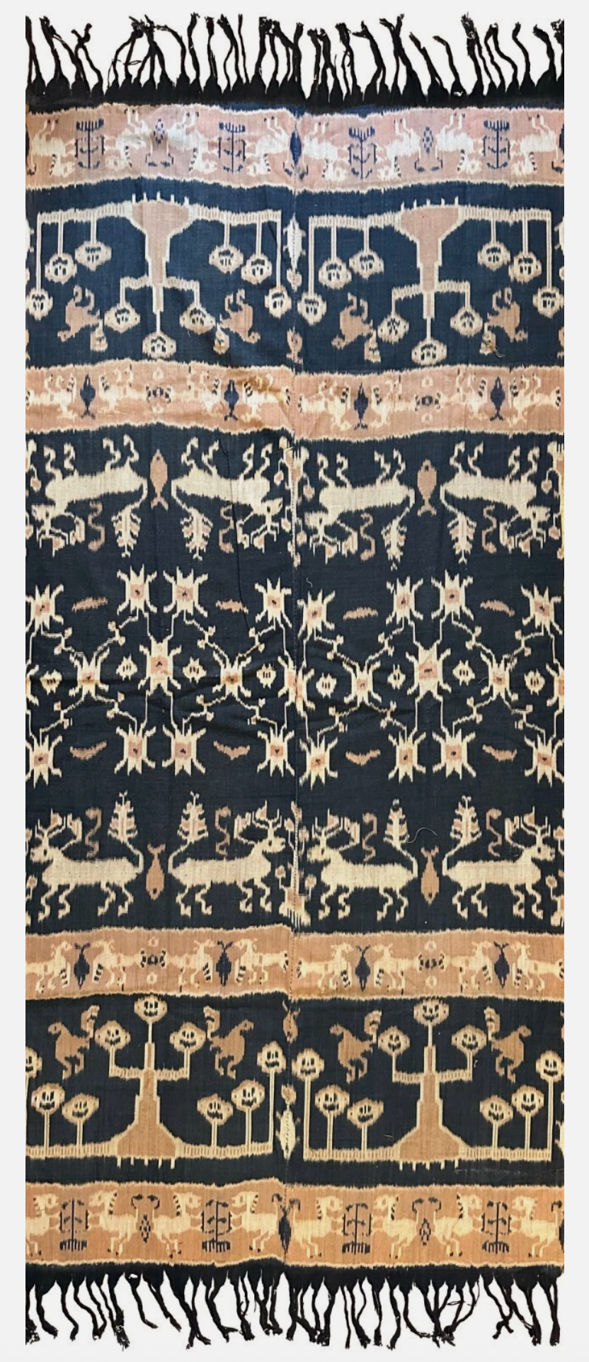 Indonesian Hinggi Ikat Woven Throw