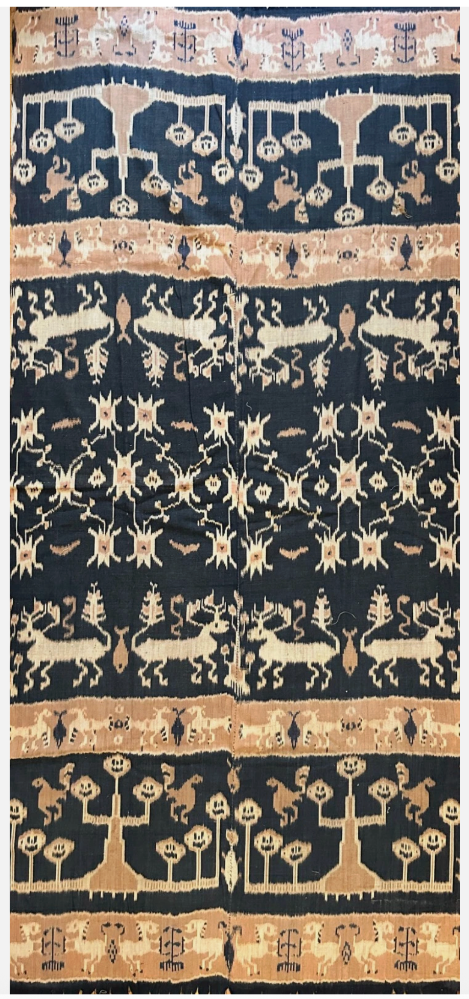 Indonesian Hinggi Ikat Woven Throw