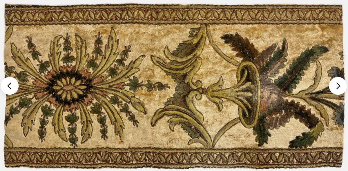 18th C.Italian Cut Velvet for Pillows