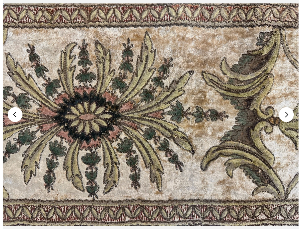 18th C.Italian Cut Velvet for Pillows