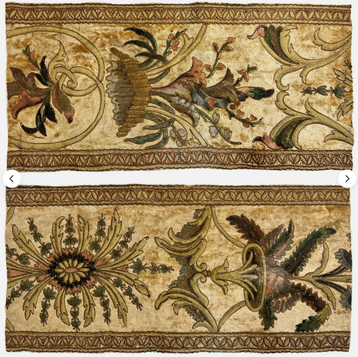 18th C.Italian Cut Velvet for Pillows