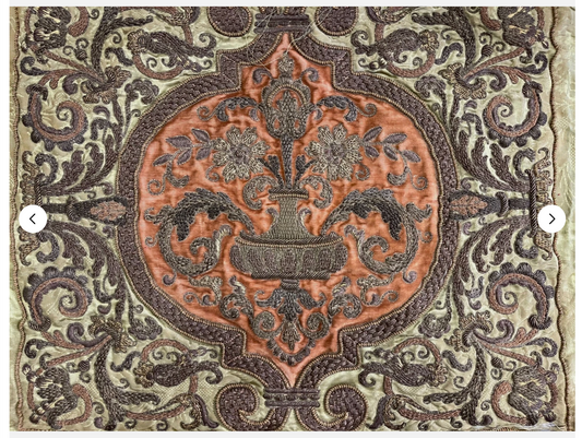 18th Century European Embroidery on Silk