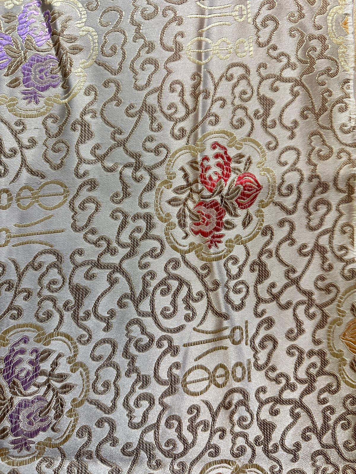 19th Century Chinese Silk Fabric ID: T030701