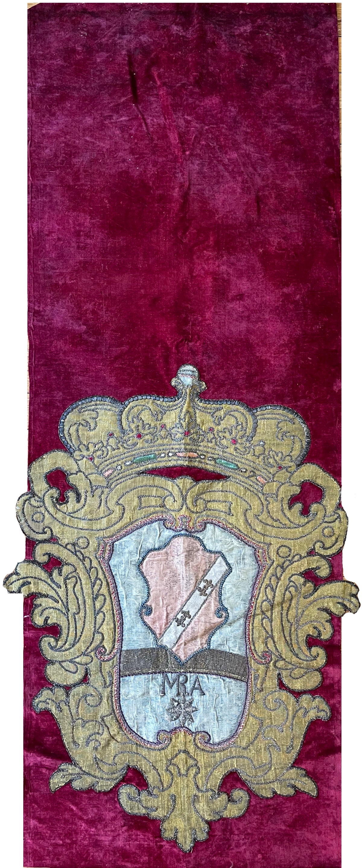 17th Century French Coat of Arms (Cut Velvet and Applique) ID: T042102