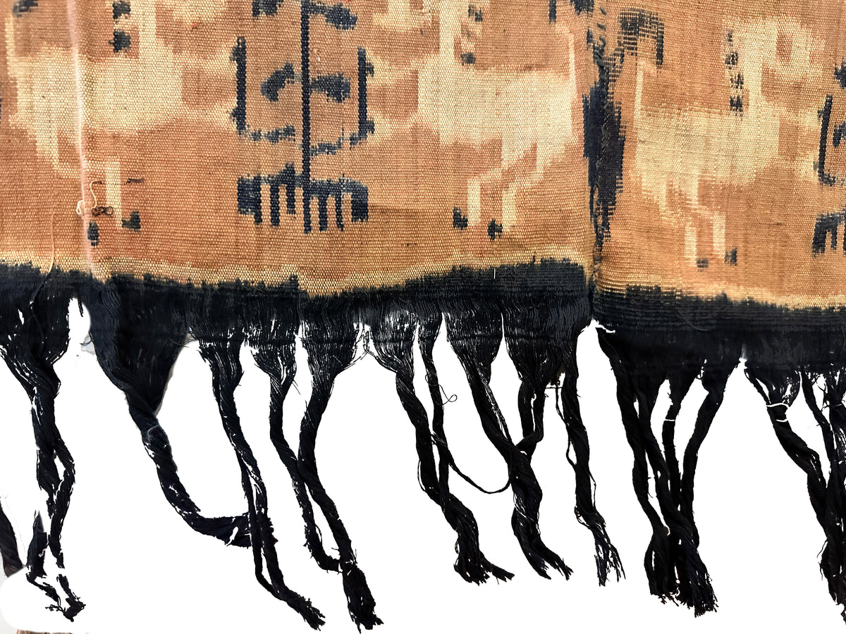 Indonesian Hinggi Ikat Woven Throw ID: T072402