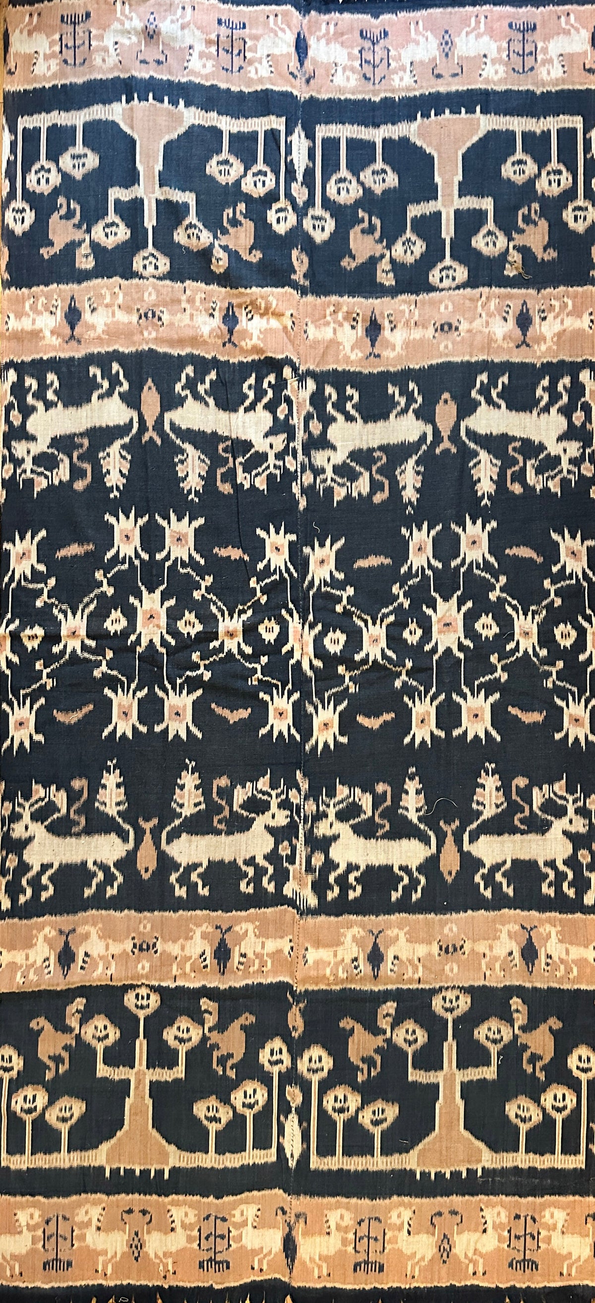 Indonesian Hinggi Ikat Woven Throw ID: T072402